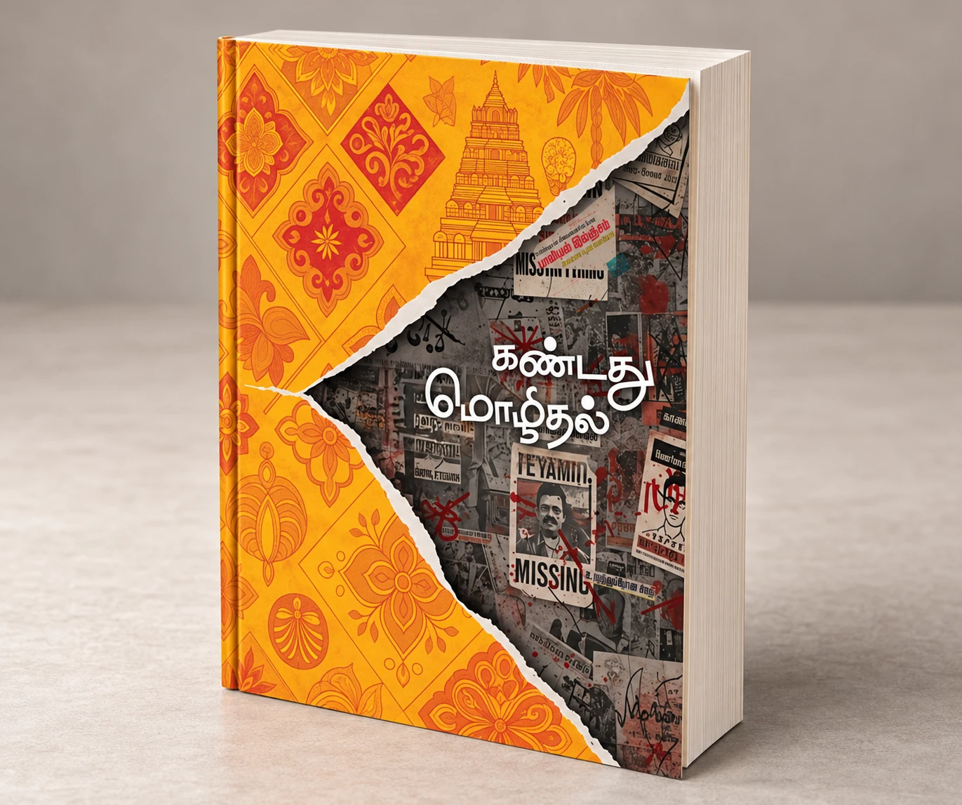 Kandathu Mozhithal hardcover book mockup