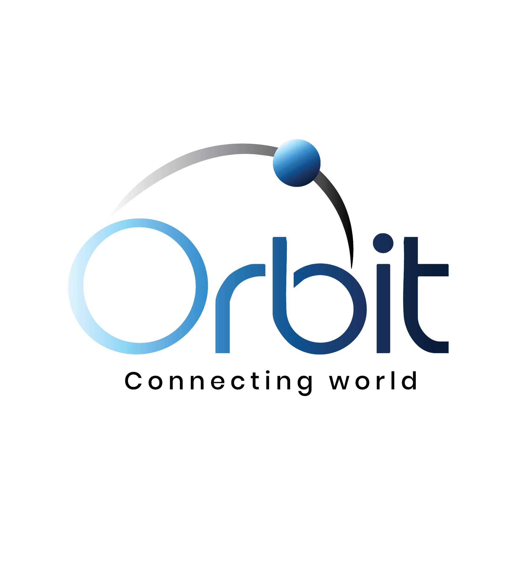 Orbit logo with the tagline Connecting world