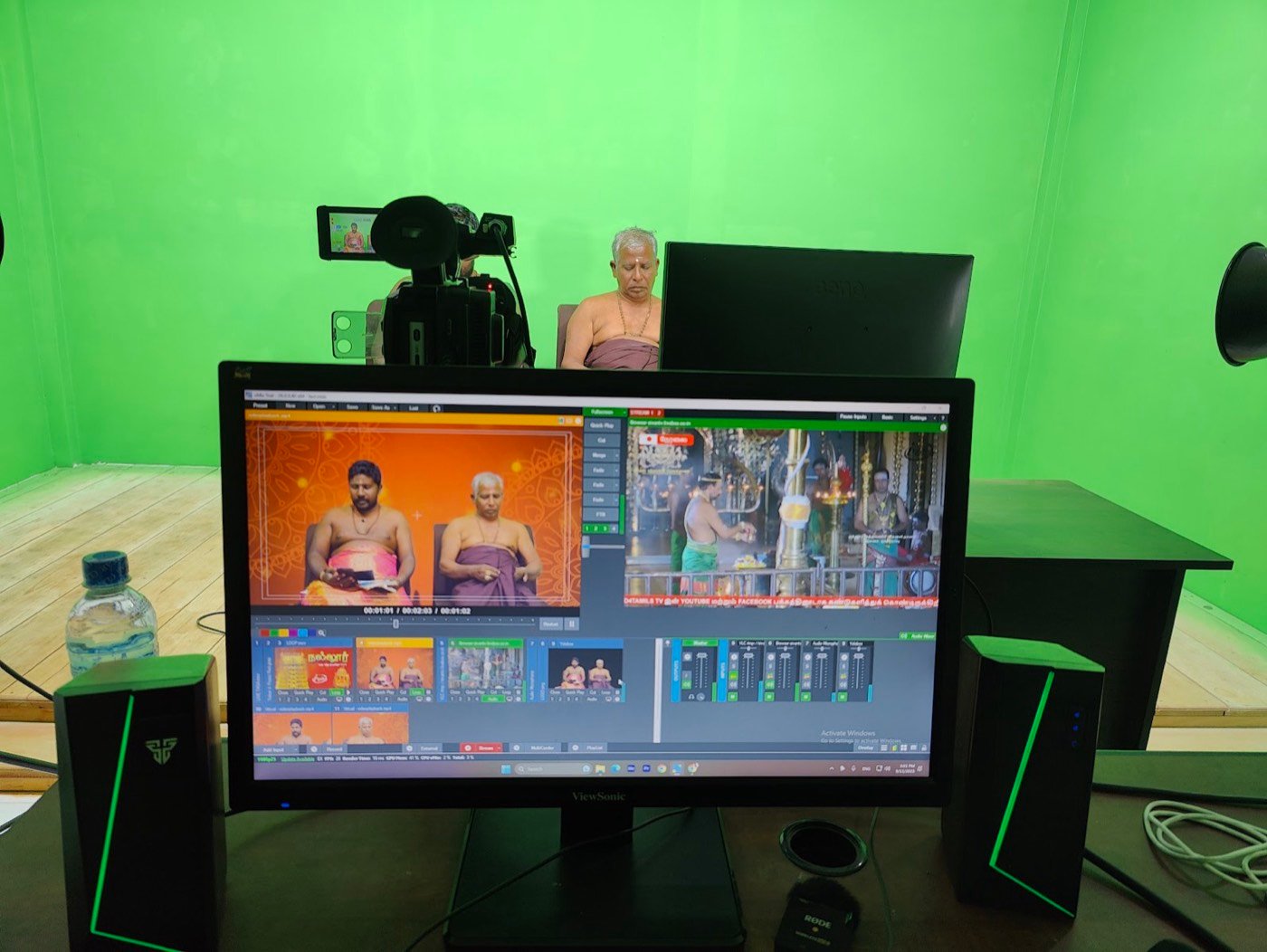 Live broadcast from the WhiteFox green-screen studio